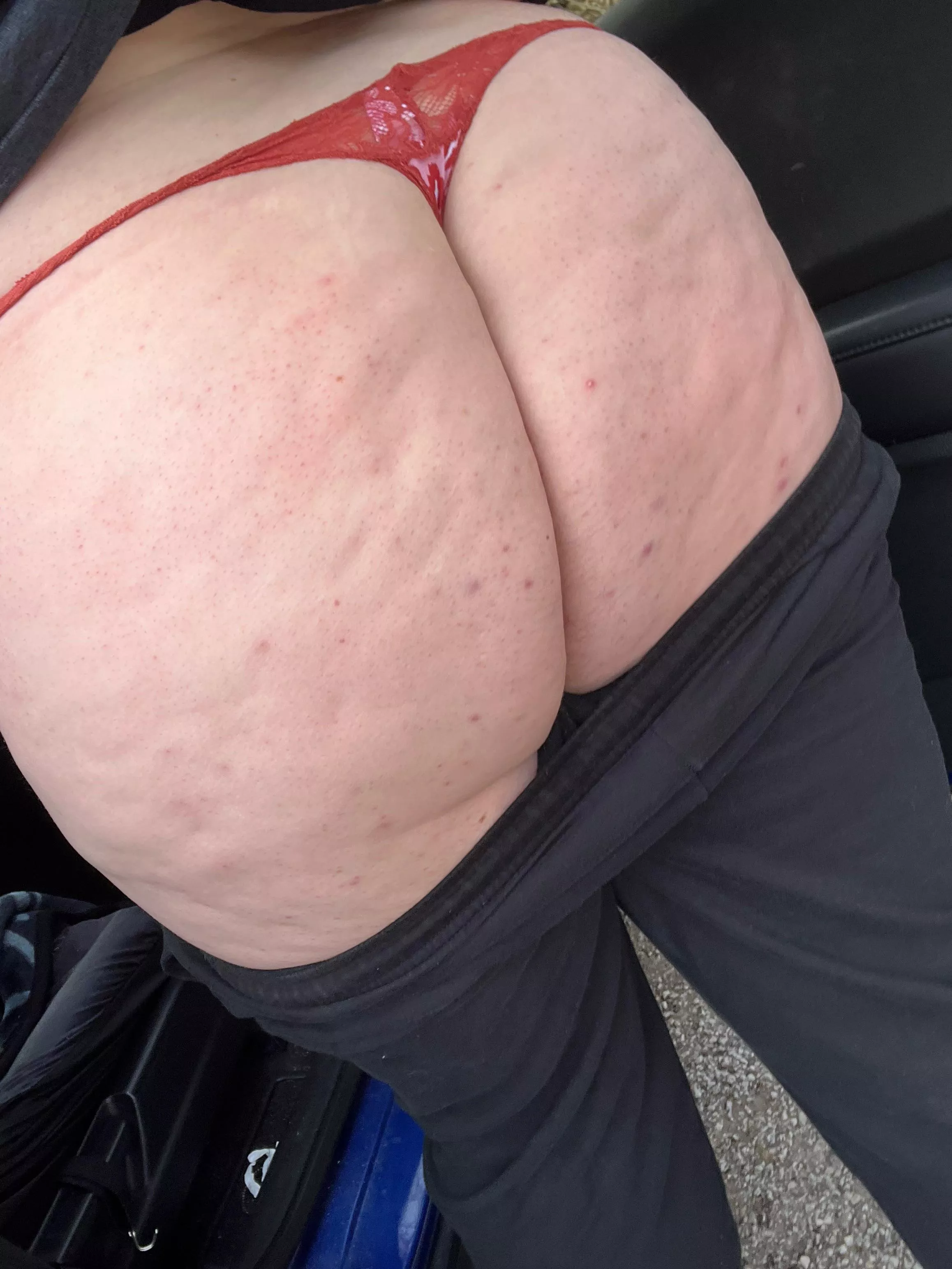 Out in public in a thong