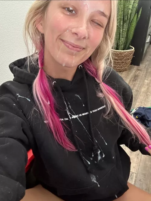 So glad I discovered this sub! I have so many pics to share but I’ll start with this one. He destroyed my fav hoodie 🤭