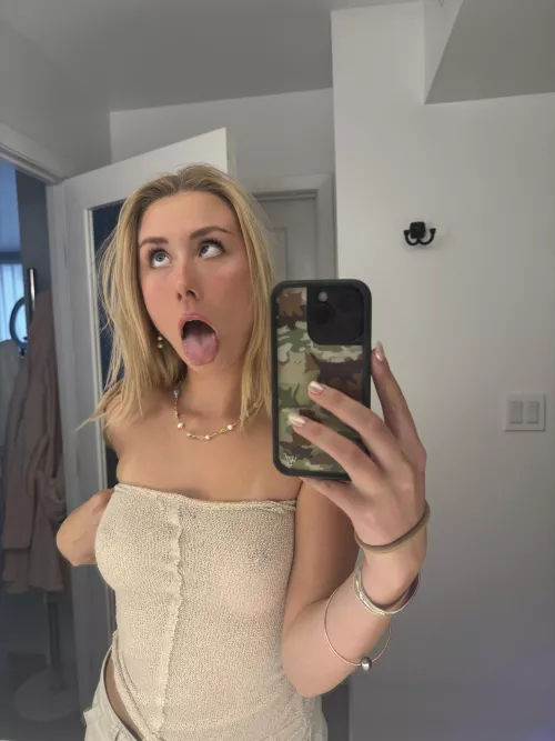 Squeeze my tits as you throat me