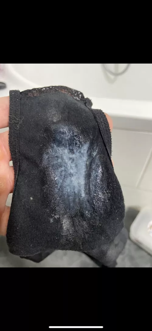 Stole a pair of creamy panties from my mom after a long time ;)