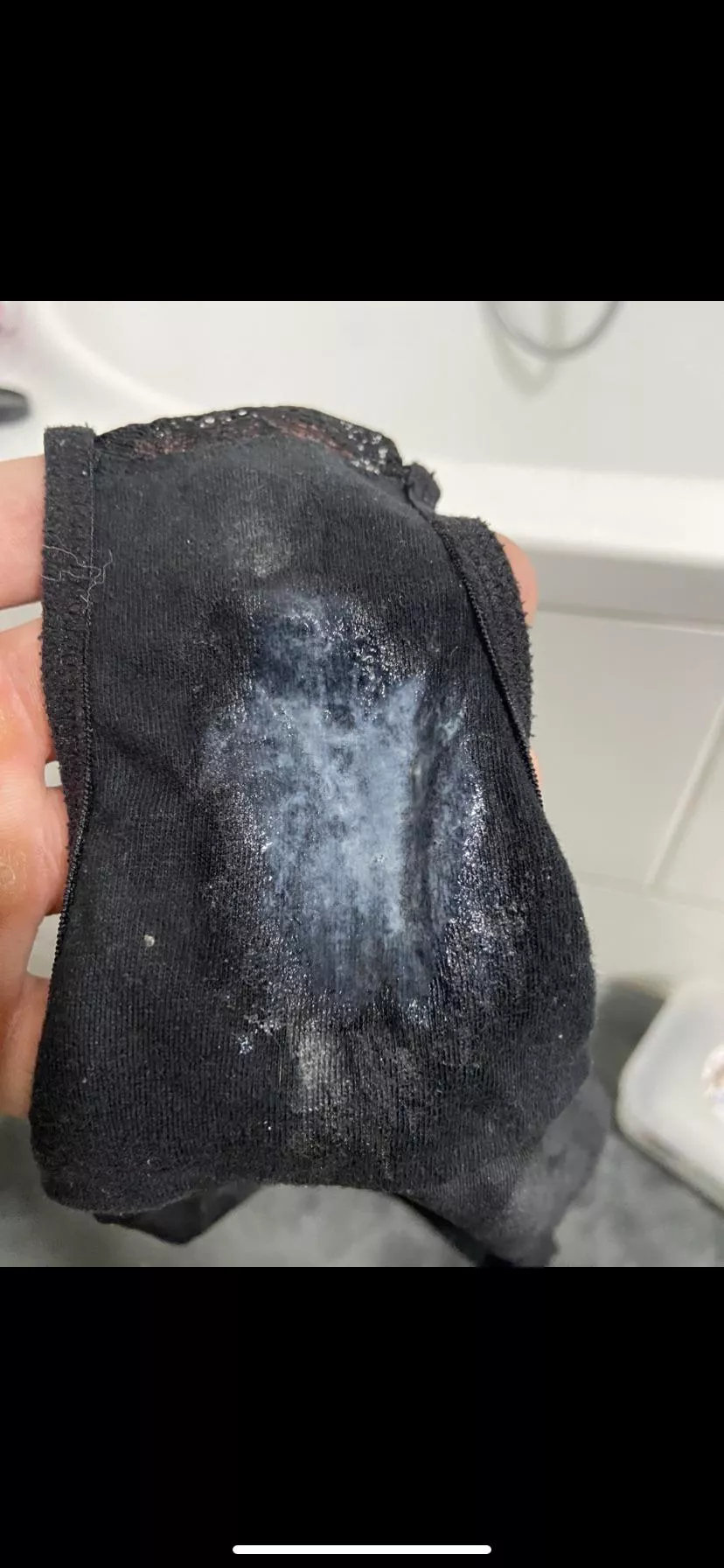 Stole a pair of creamy panties from my mom after a long time ;)