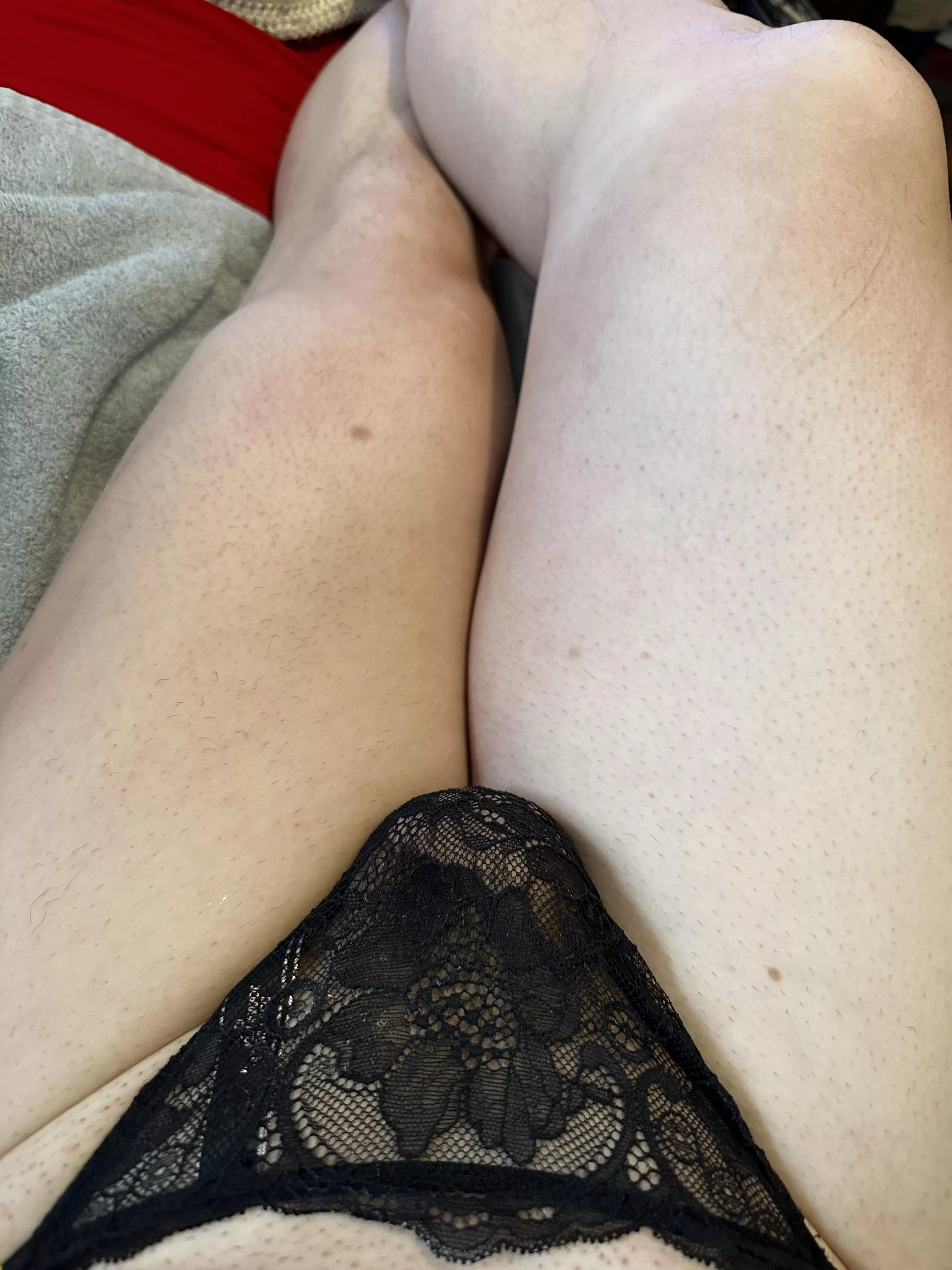 Sunday here wearing some black panties that I love