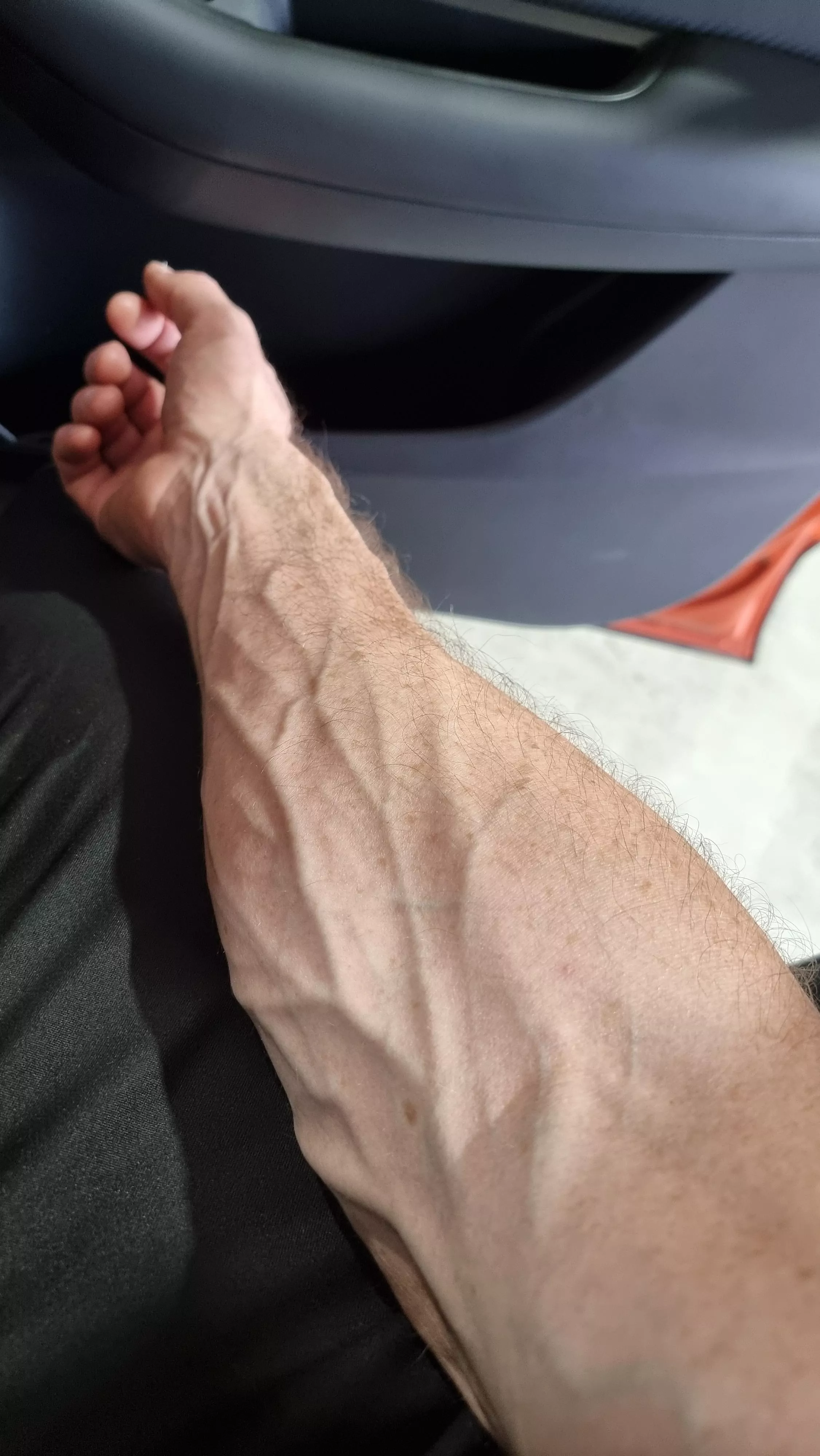 Veined Aussie forearm at work