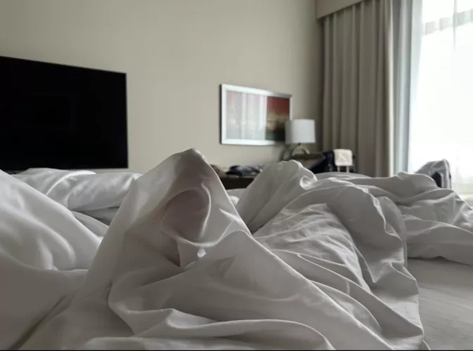 Waking up in another hotel room