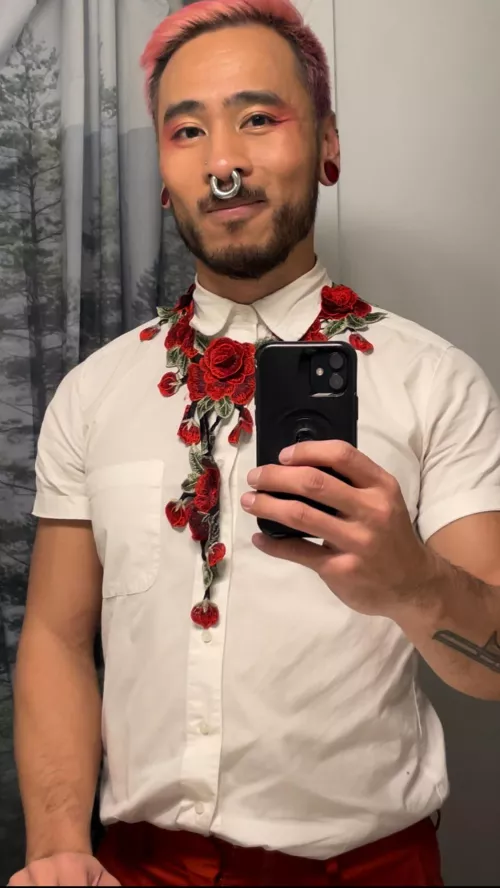 Wearing red for Lunar New Year!