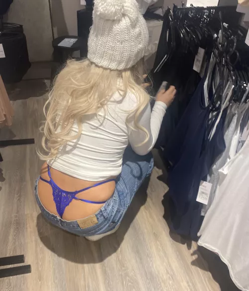when your pants while shopping is a bit too short