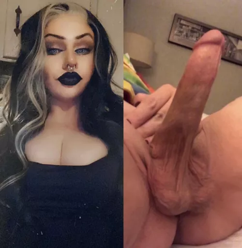 Who wants to drain a hung goth girl? 😈🖤