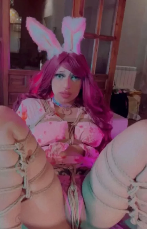 💙🥵Would you like to have this bunny like this?🐰🔥