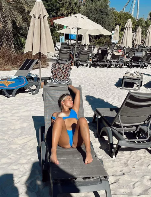 A little naughty on a public beach