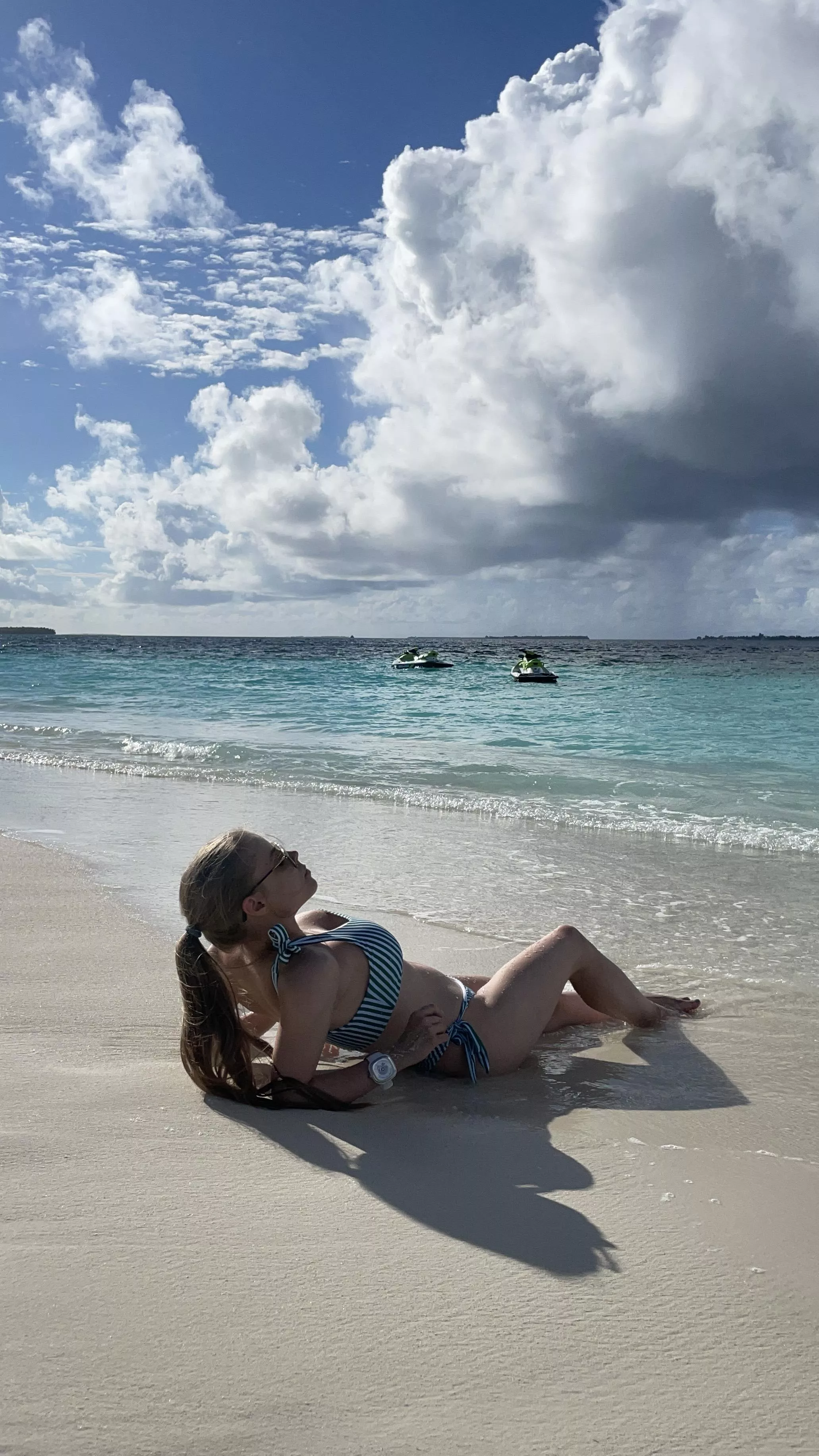 An empty beach and a beautiful bikini is all I need now