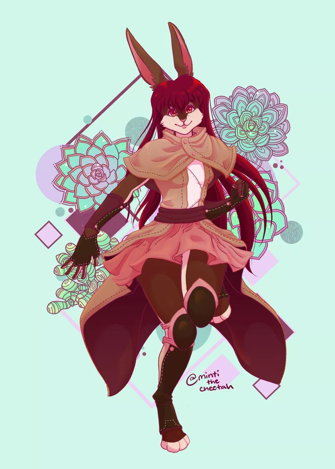 Battle Bunny Charlotte, Reporting for Duty! (Art by me)