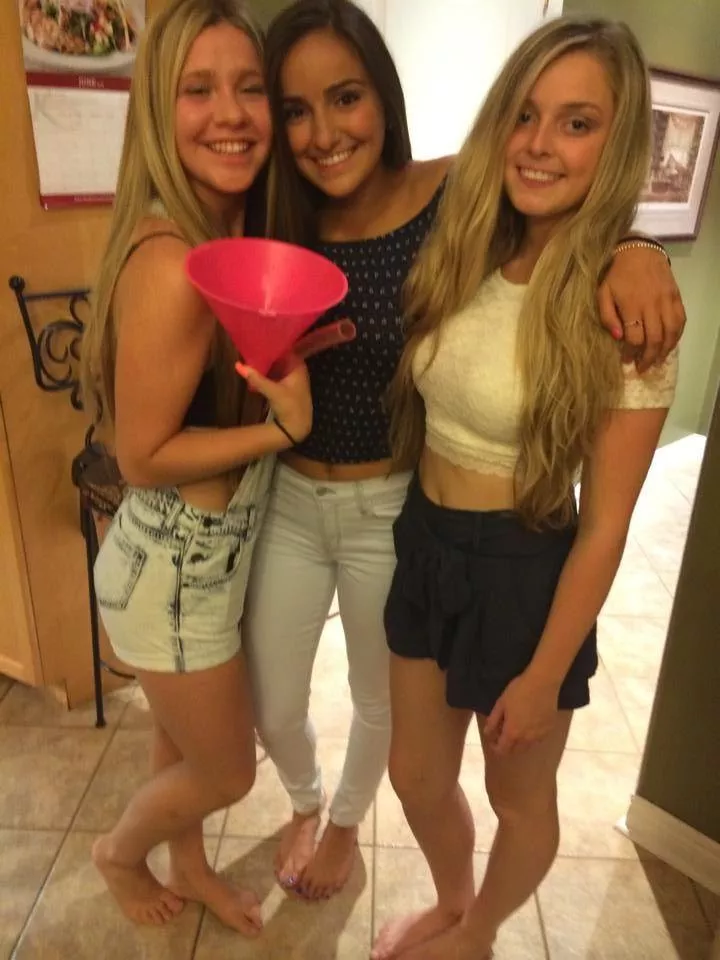 Beer bong for the lady?