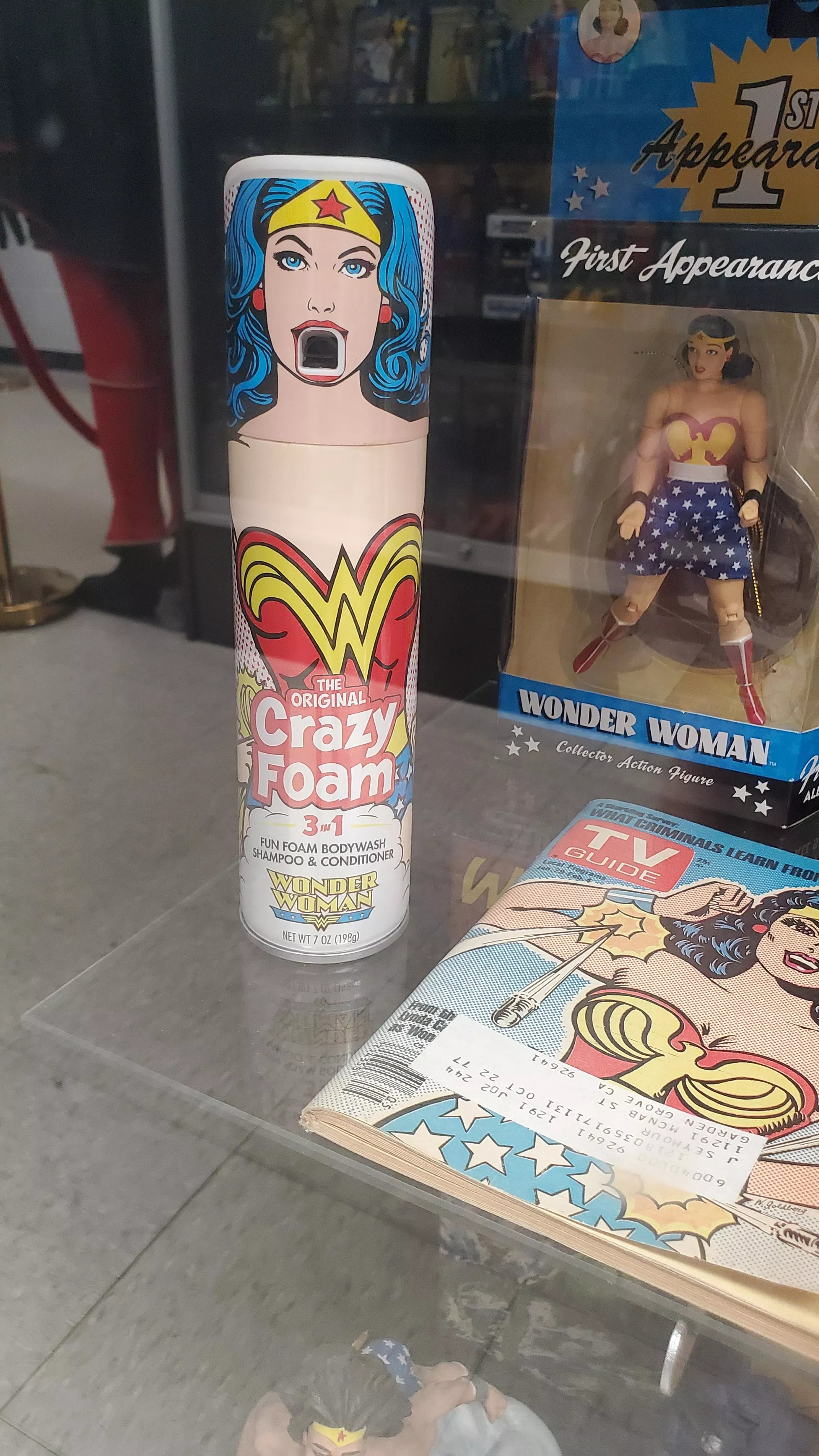Found this at Hall of Heroes Museum in Elkhart Indiana [Wonder Woman Foam Dispenser]