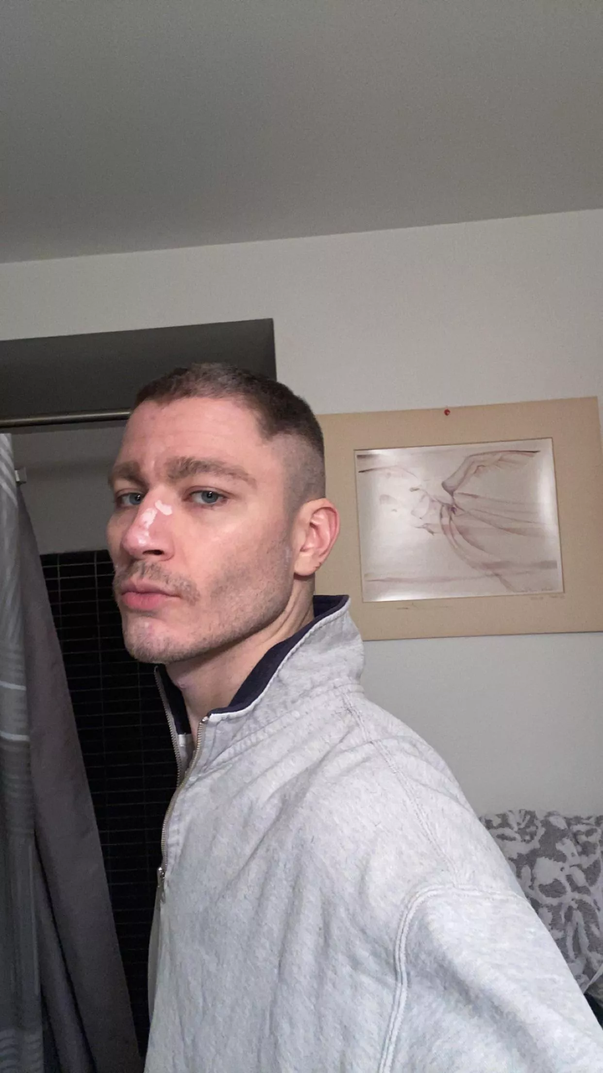 Gave myself a haircut . Kept fading it higher and almost went full Mohawk lol