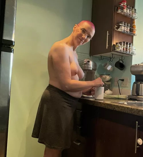 Good morning! Want me to make a cup for you, too? Or are you more interested in cupping my two? 😏