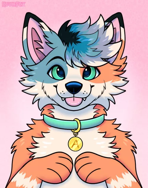 He wants head pats and treats :p (by KovieFox)