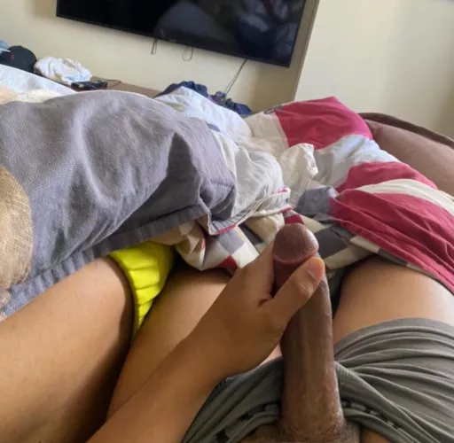 jerking off while my roommate is still asleep 😮‍💨