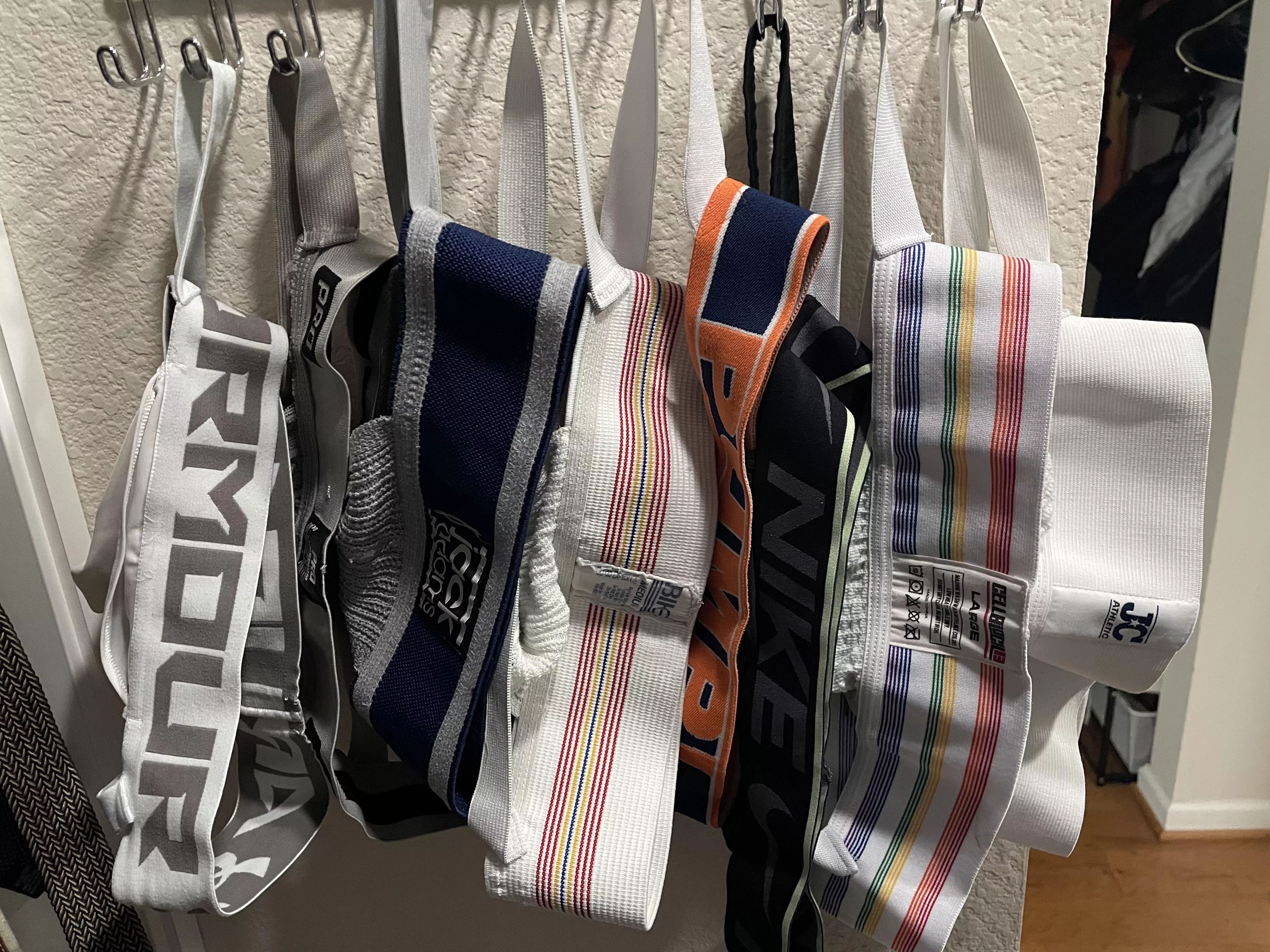 Jockstraps I’ve worn to the gym this past week.