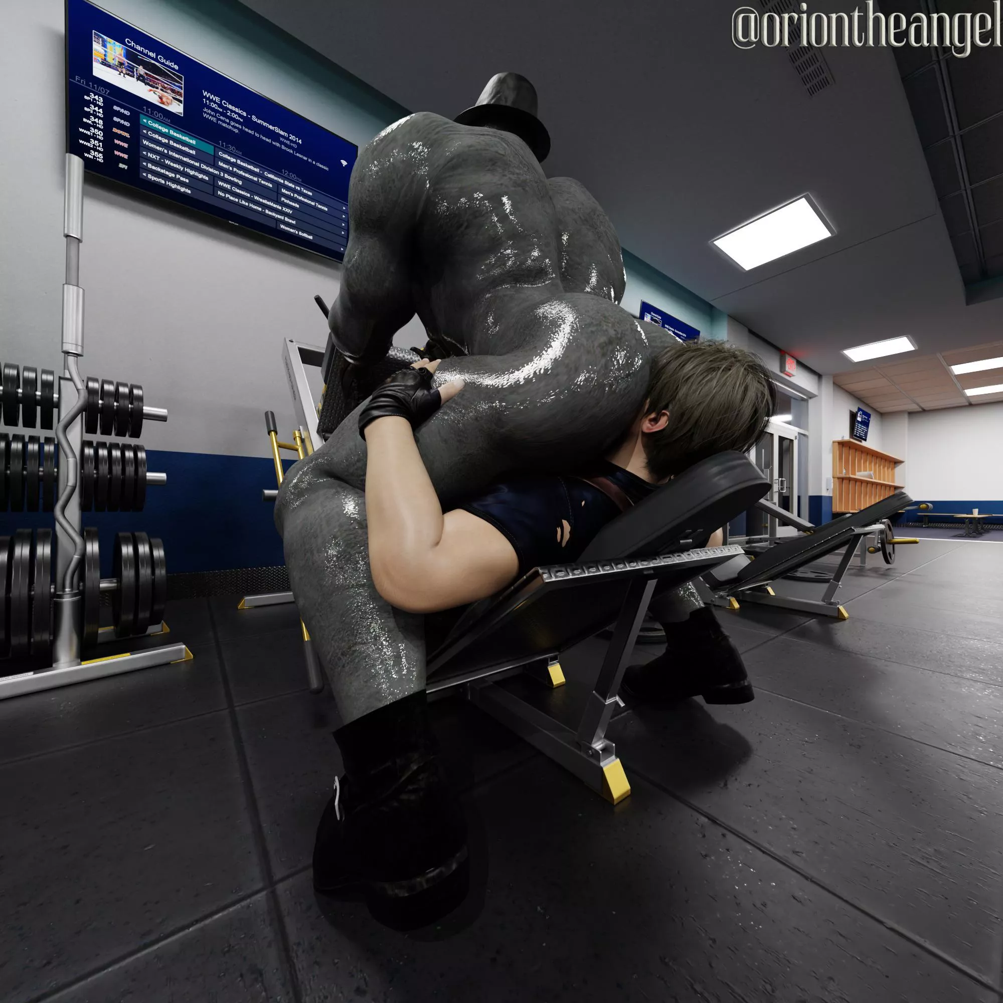 Leon’s leg day motivation (twitter: oriontheangel)