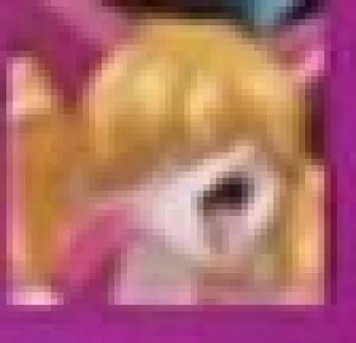 Lf color source: blonde hair, tongue out, ahegao, mouth open