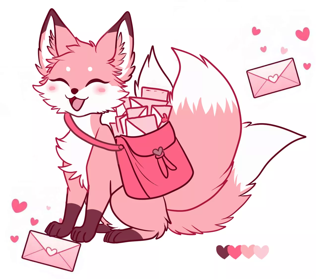 Love Letter Kitsune - Adoptable (Art & Design by Me!)