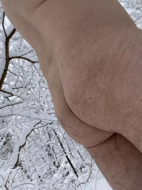 My frozen hairy ass