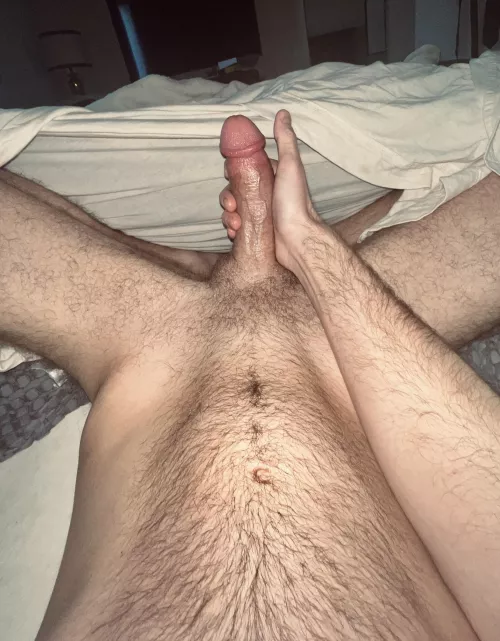 Standard jerking pose.