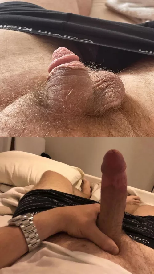 Tease me with your lips to slowly get me hard, then choke on it and make a mess..