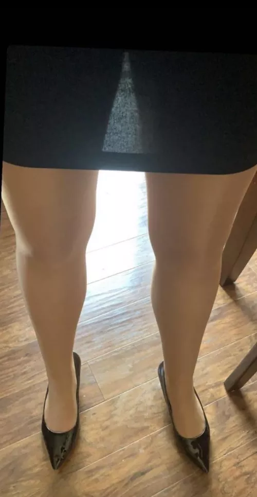 Tights with a thin skirt