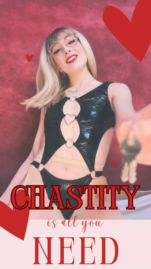 you don’t need a Valentine’s, you just need the dark, cold embrace that chastity has to offer ✨