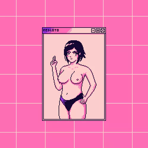 A girl i made in pixelart a few weeks ago