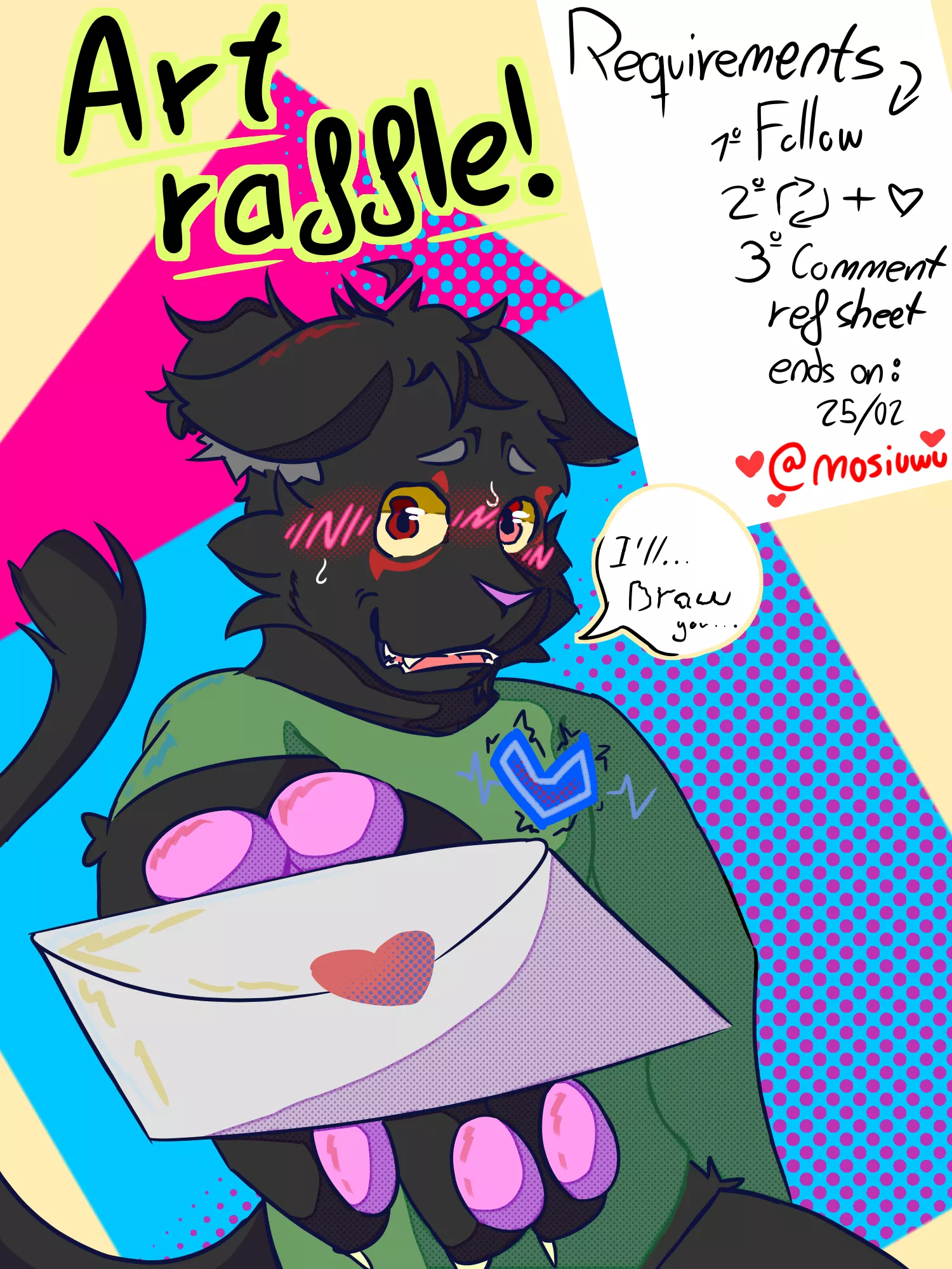 Art ruffle! (@mosiuwu in twitter)