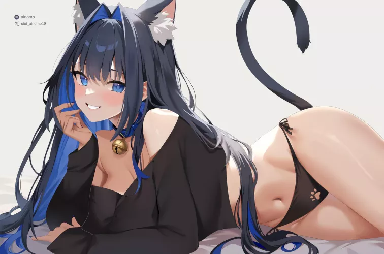 Cute cat girl ( Ouro Kronii )