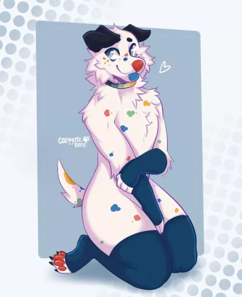 Finished ‘comfy with socks’ YCH! [splitendmutt/cozyyote]