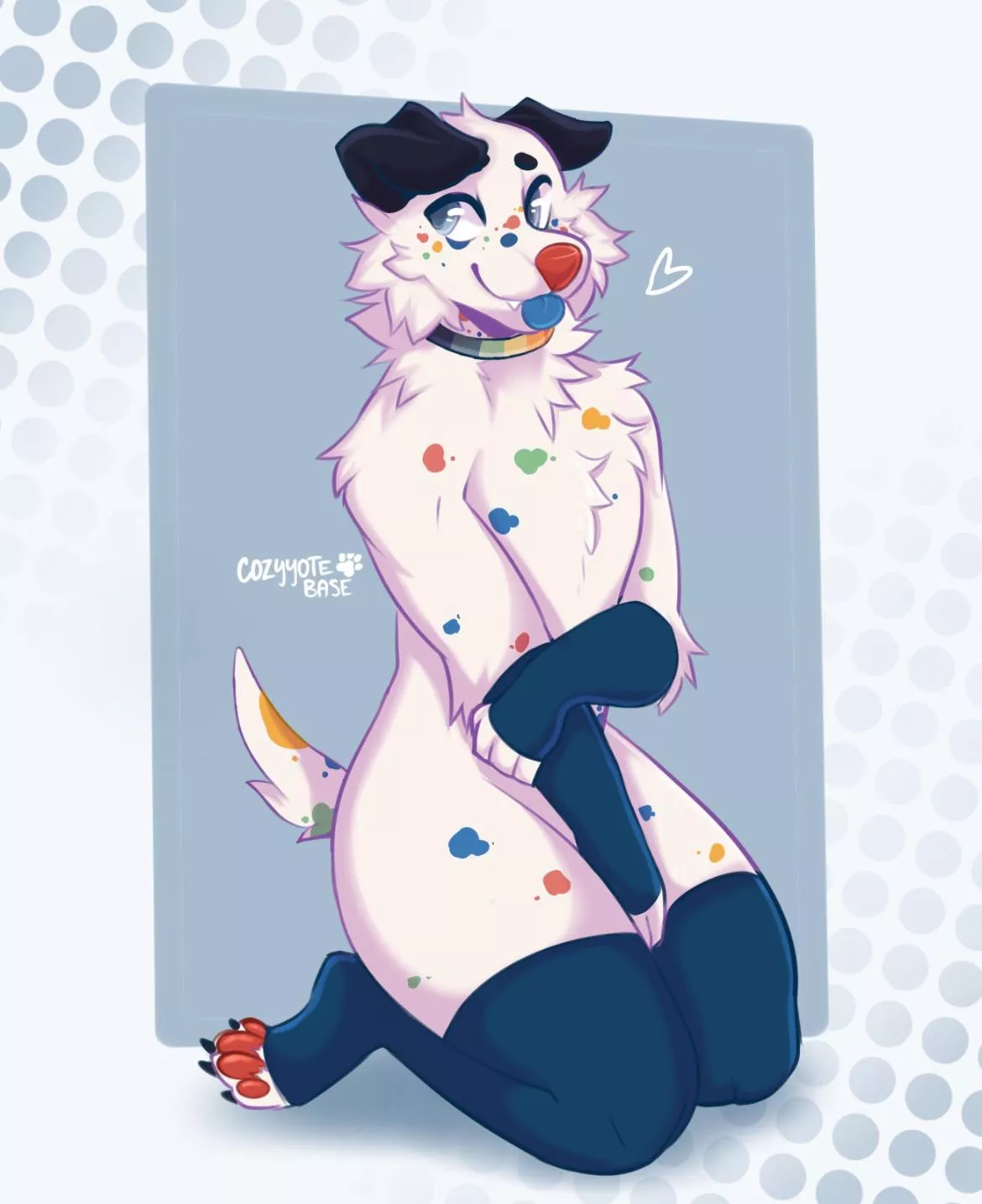 Finished ‘comfy with socks’ YCH! [splitendmutt/cozyyote]