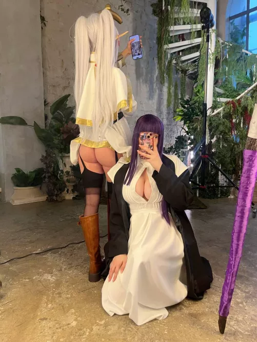 Frieren and Fern cosplay by Caterpillar Shadory