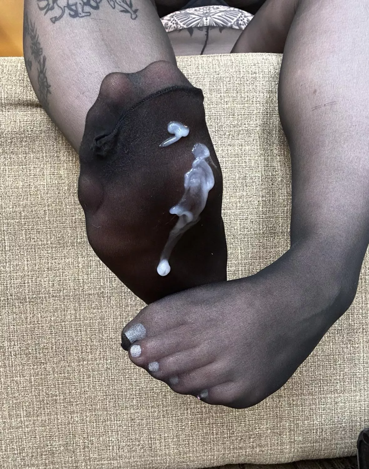 Have you ever cum on nylons