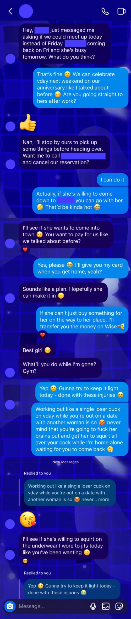 Just got cucked on VDay 🫠 Looks like she will be having dinner with him on what was supposed to be our reservation. Hope they go crazy with the bill🤞🏻😮‍💨