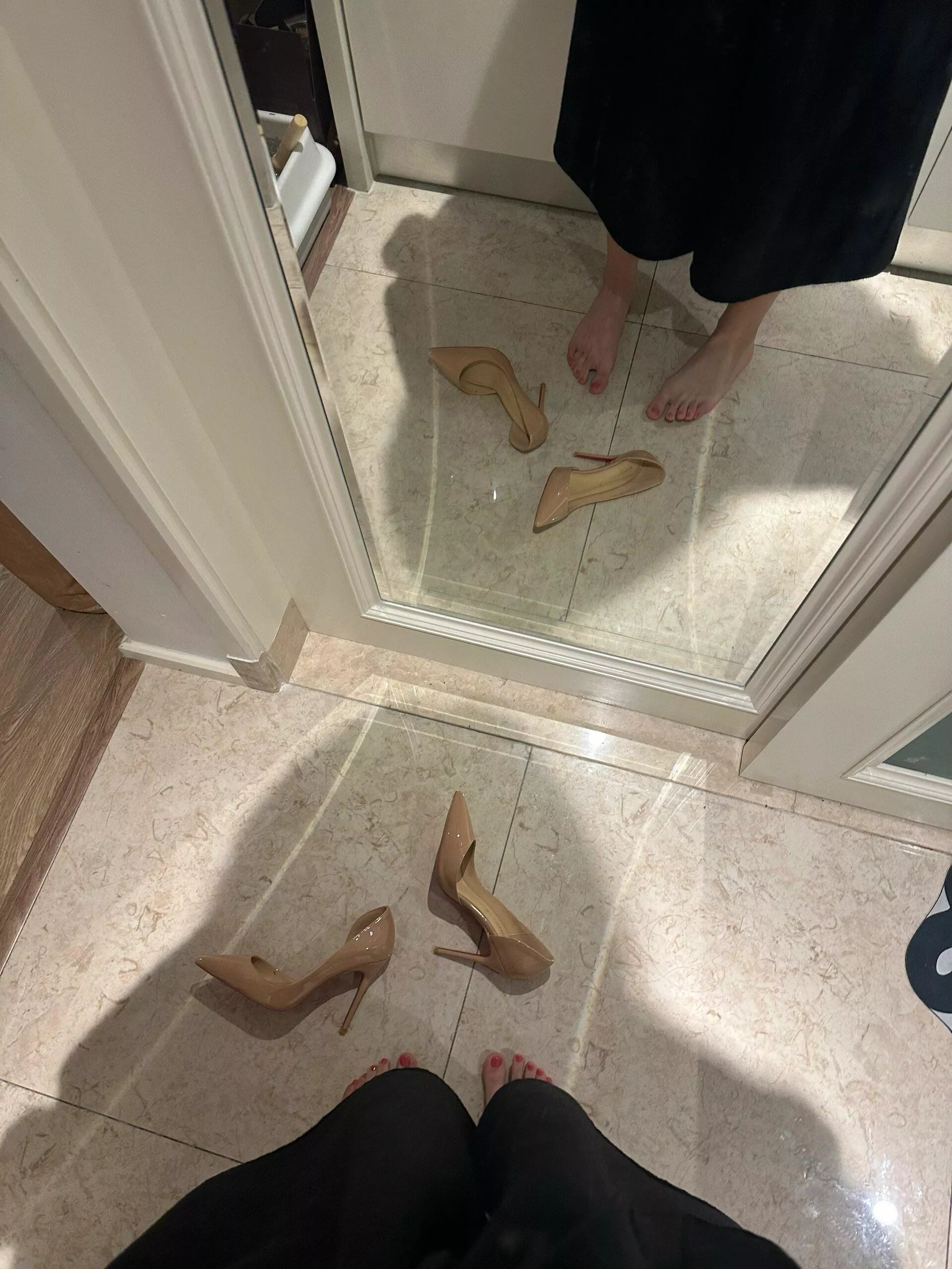 Like stealing mom's high heels.