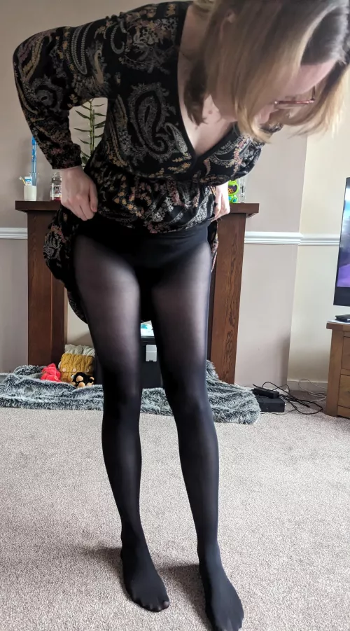 Long legs always look great in pantyhose