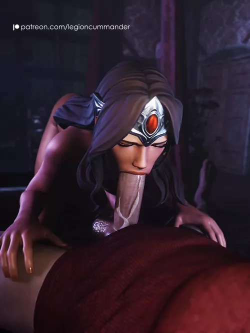 Mirana blowjob snapshot from video [Dota 2] (legioncummander)