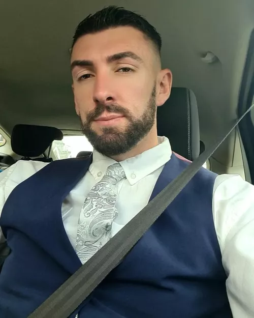 Suited and booted. Going cruising after work tonight