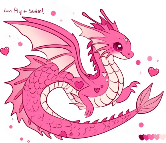 Valentine's Day Sea Dragon - Adoptable (Art & Design by Me!)