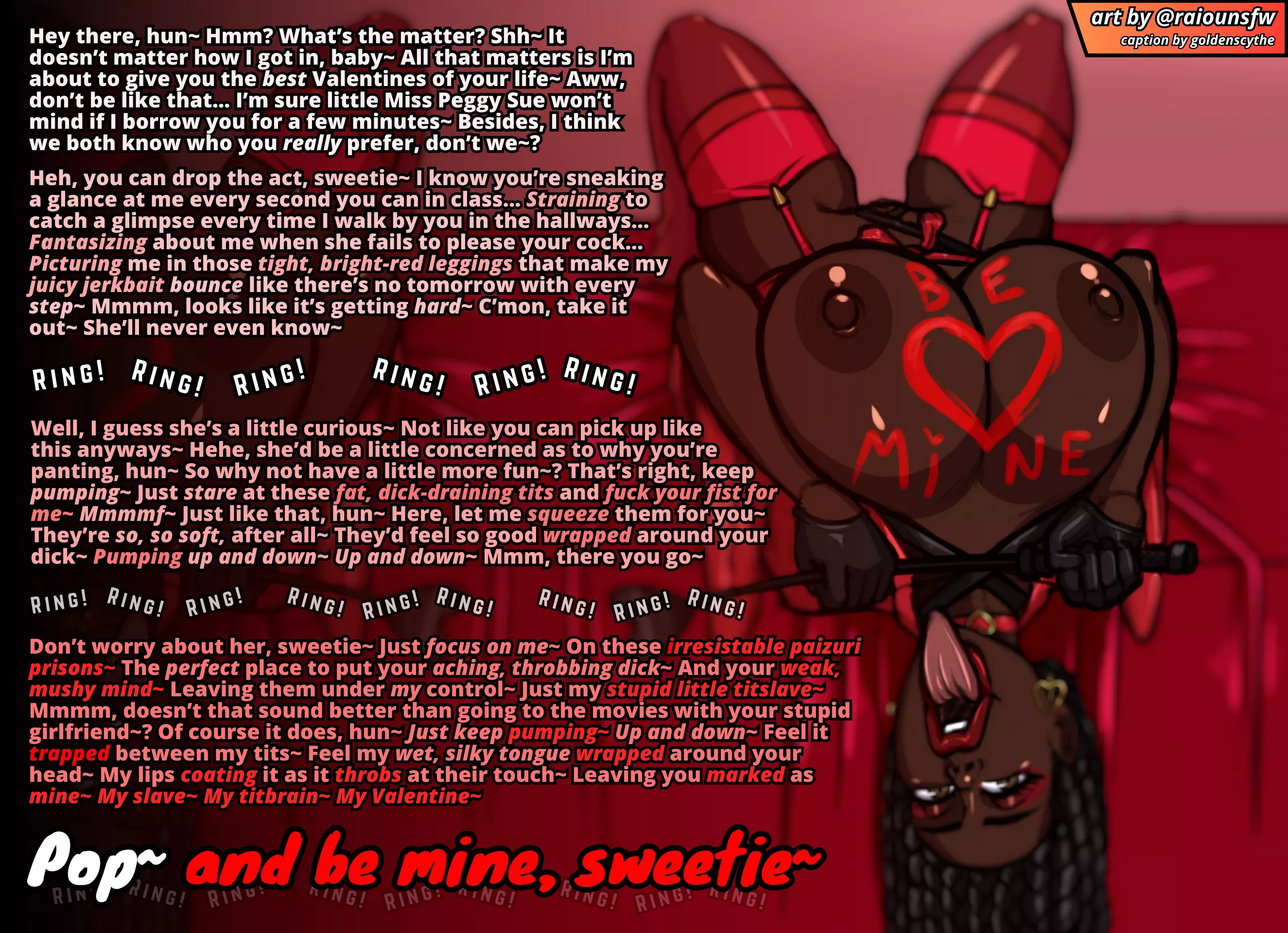 Valentine's Day Surprise~ [Reverse NTR] [Cheating] [Seduction] [Valentine's Day] [Brainwashing?] [Dubcon] Art by @raiounsfw