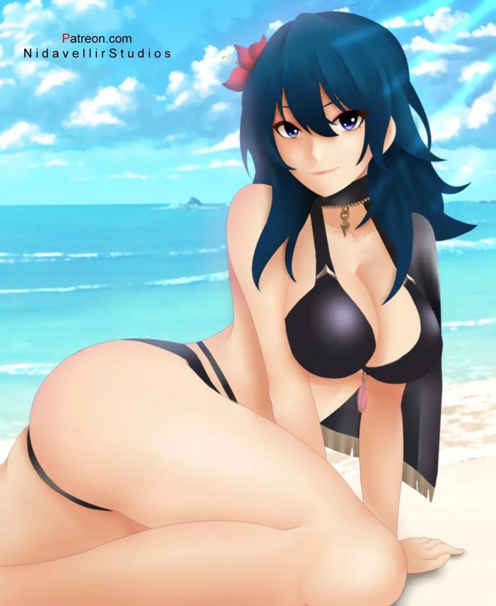 Byleth at the beach