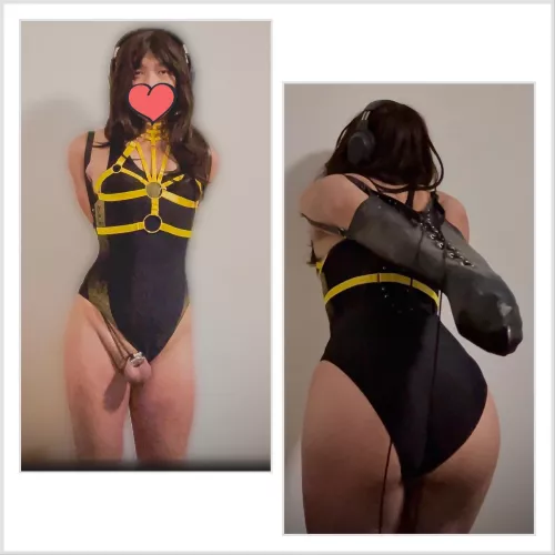 Chastity and armbinder does keep your slave tamed right ?