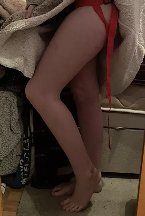 Do you like Mommy’s feet or does my bulge interest you more?