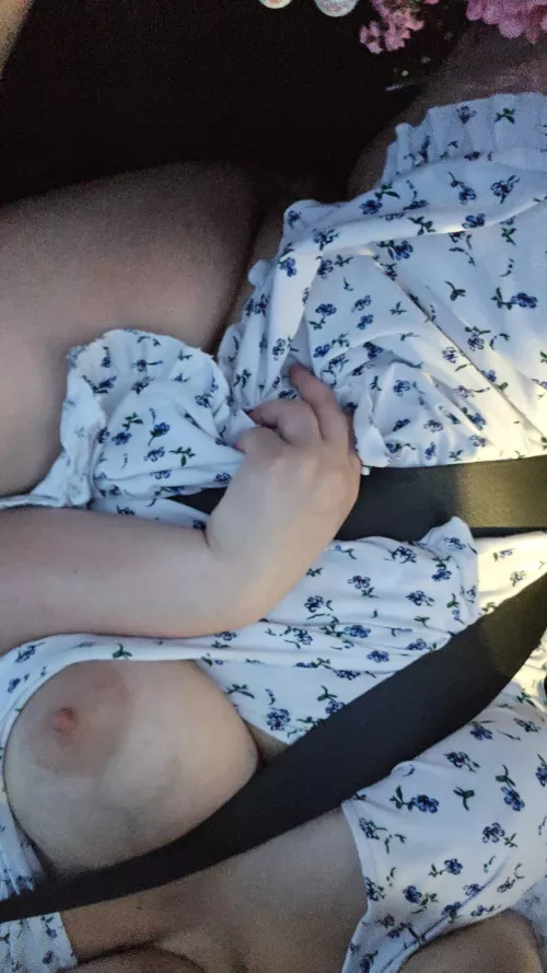 Driving and almost flashing you=🥰😊😉