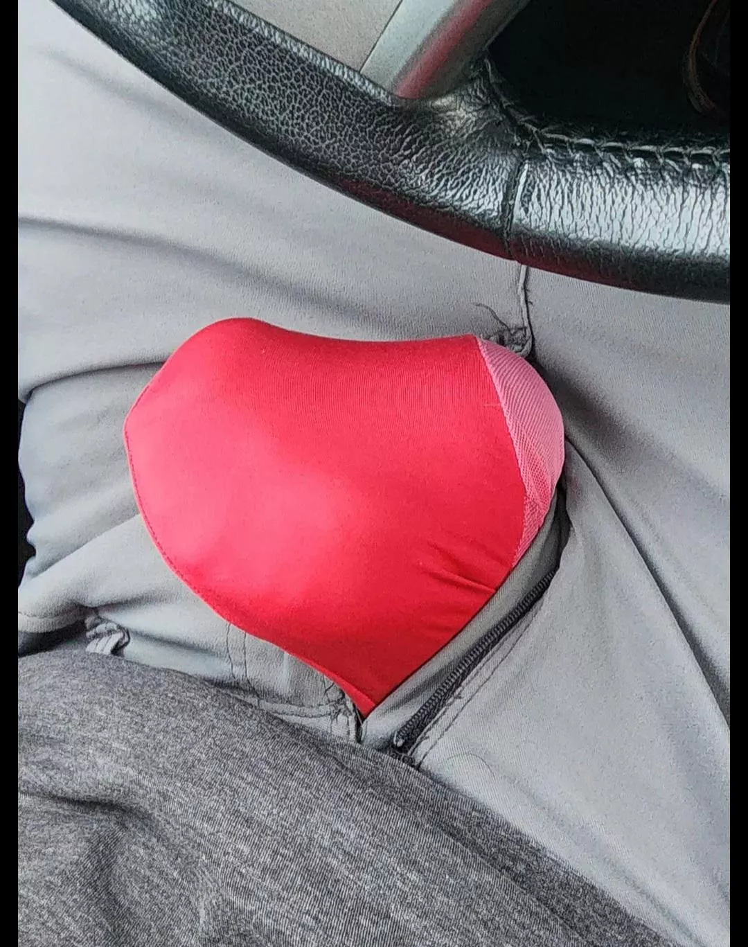 Happy Valentine's Day! My heart shaped cock and balls hidden in a sexy red pouch for you