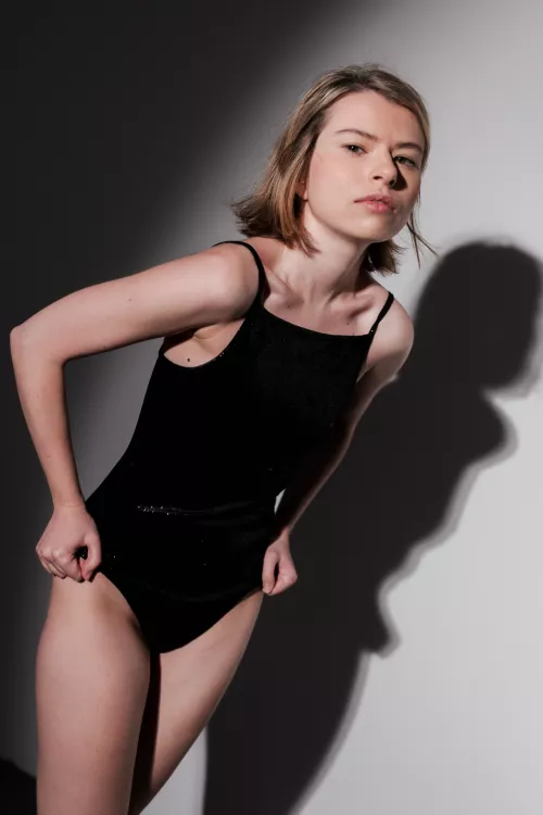 Hope you like my bodysuit. I hide it under my warm hoodie [F]